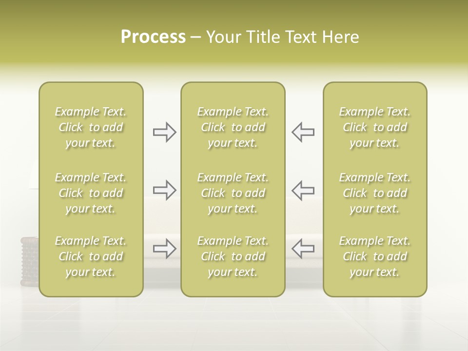Sofa Interior Empty PowerPoint Template