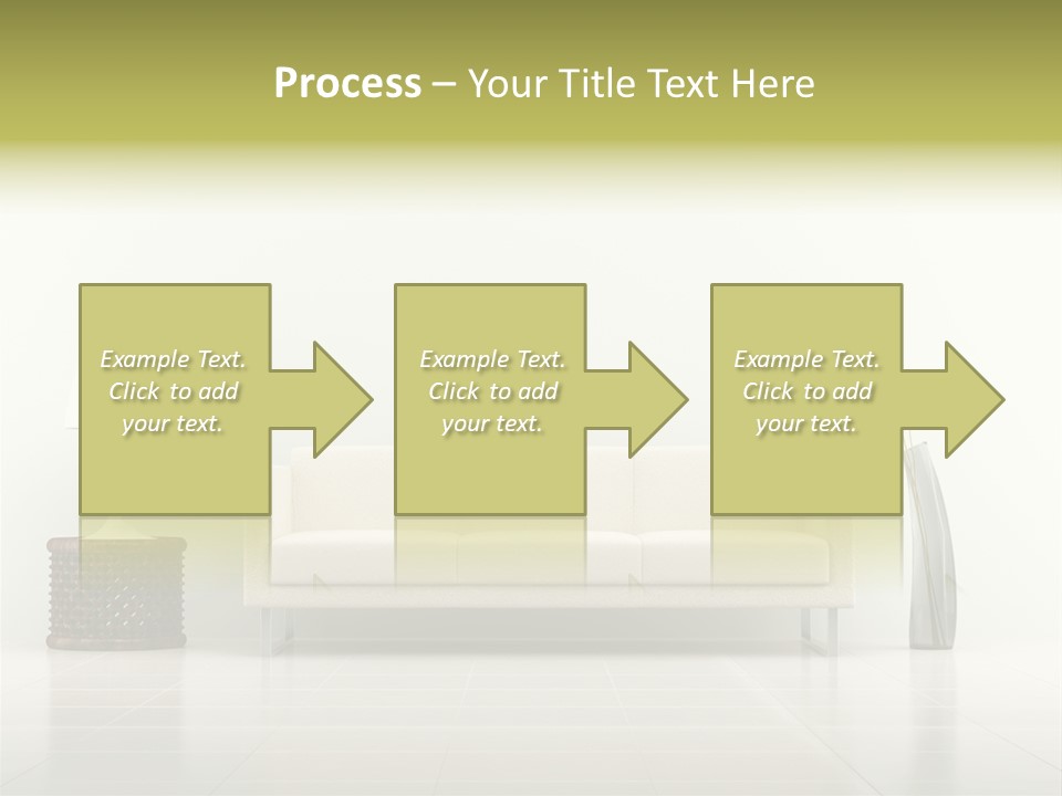 Sofa Interior Empty PowerPoint Template
