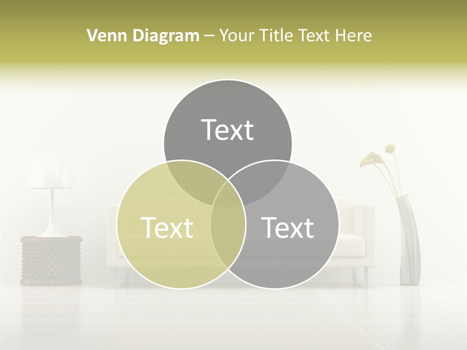 Sofa Interior Empty PowerPoint Template