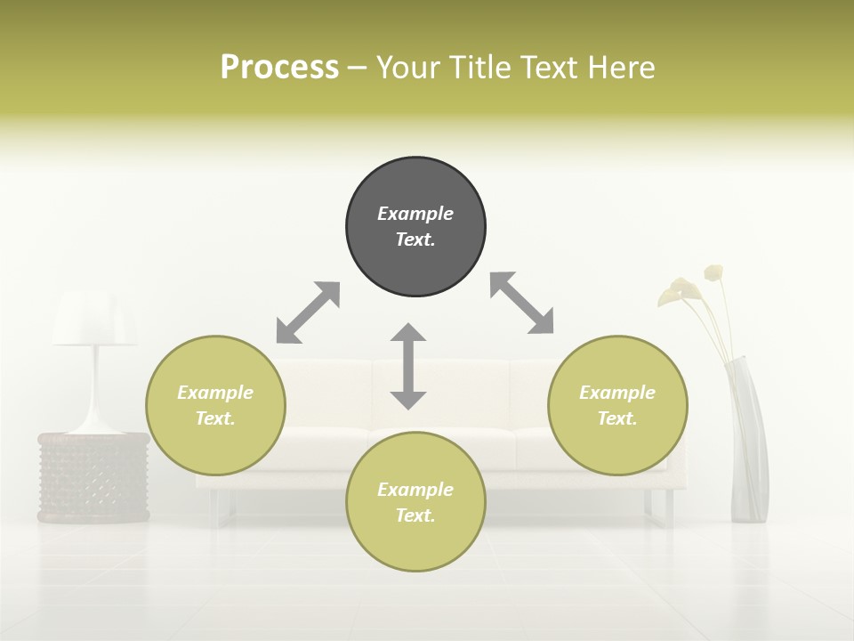 Sofa Interior Empty PowerPoint Template