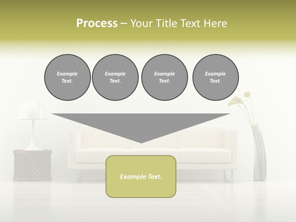 Sofa Interior Empty PowerPoint Template