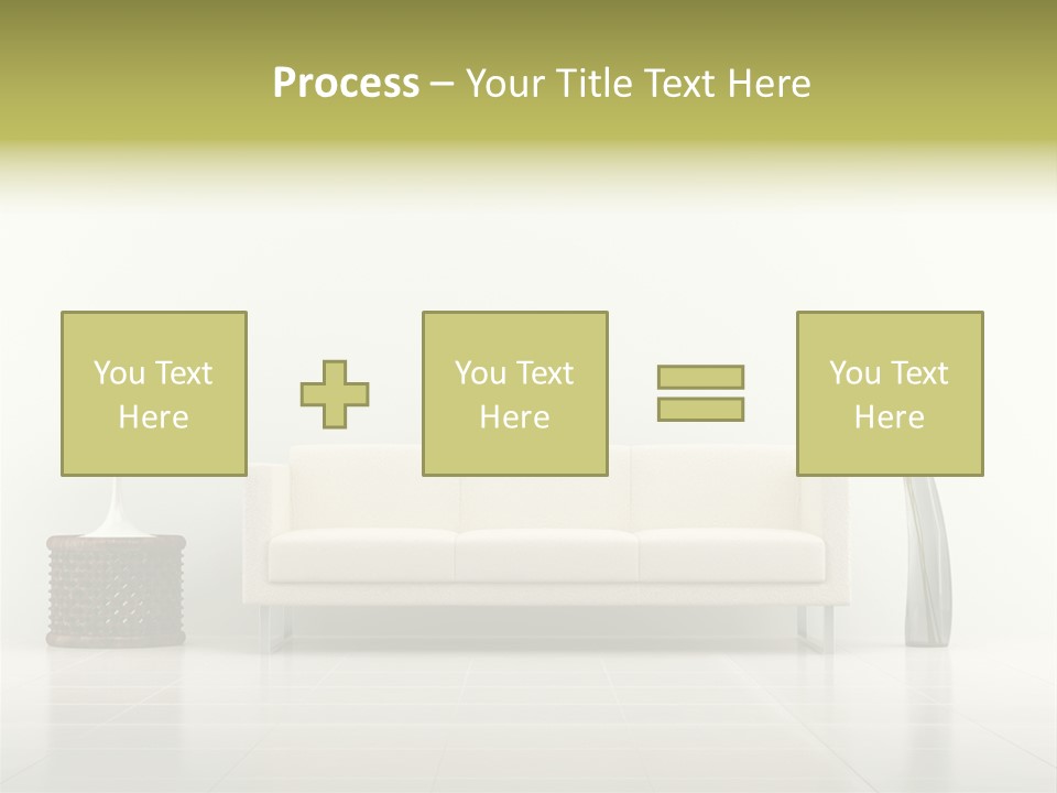 Sofa Interior Empty PowerPoint Template