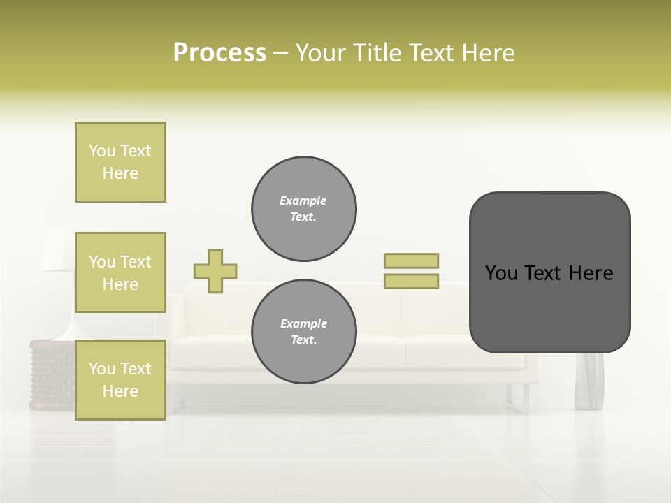 Sofa Interior Empty PowerPoint Template