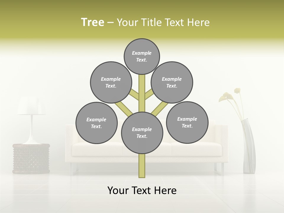 Sofa Interior Empty PowerPoint Template