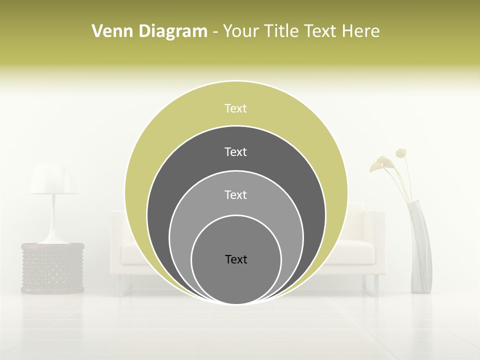 Sofa Interior Empty PowerPoint Template