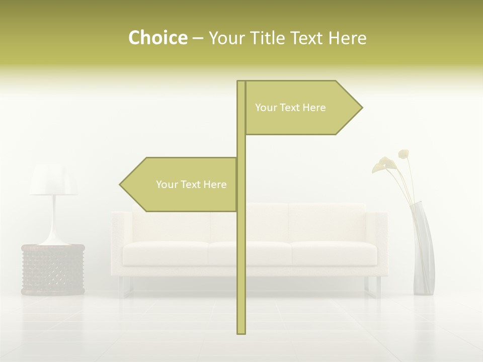 Sofa Interior Empty PowerPoint Template