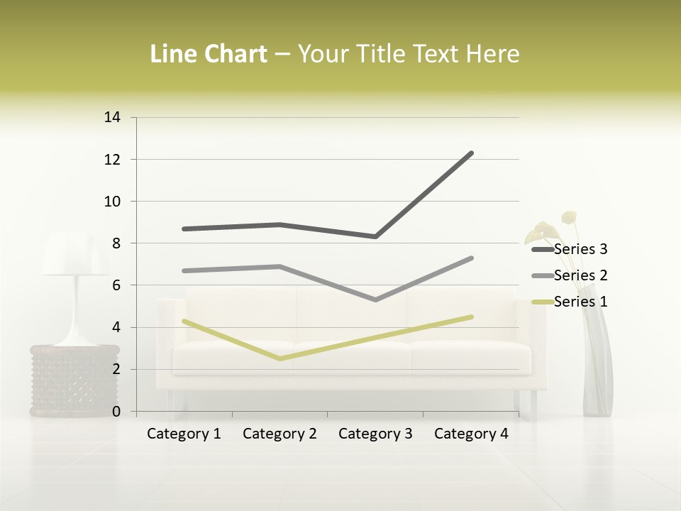 Sofa Interior Empty PowerPoint Template