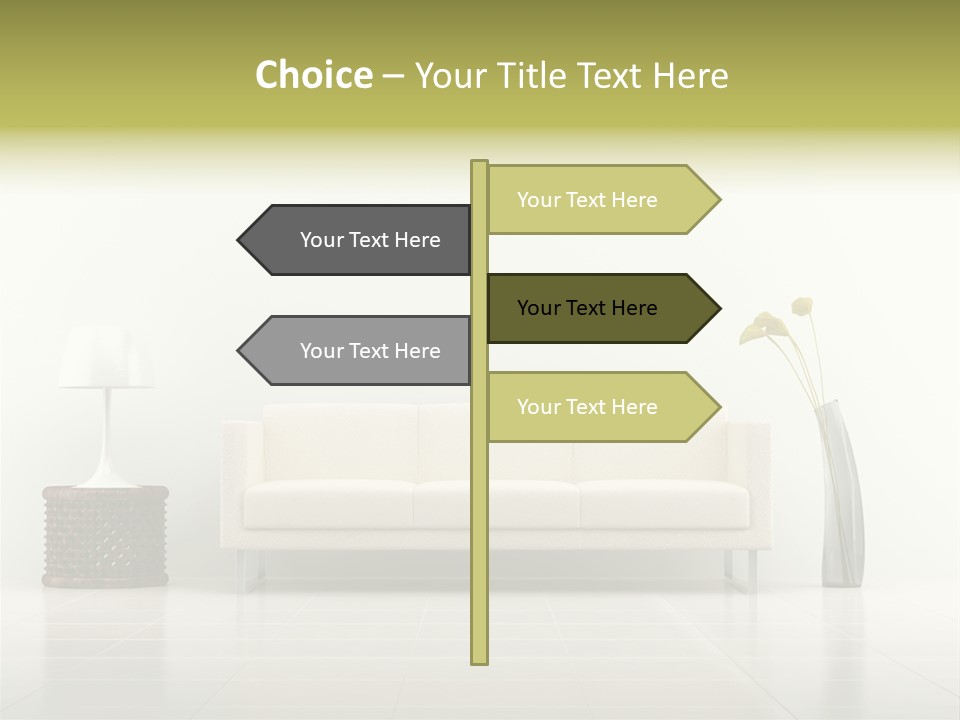 Sofa Interior Empty PowerPoint Template