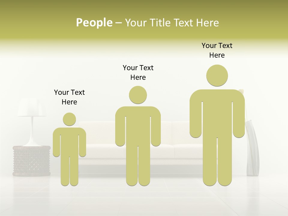 Sofa Interior Empty PowerPoint Template