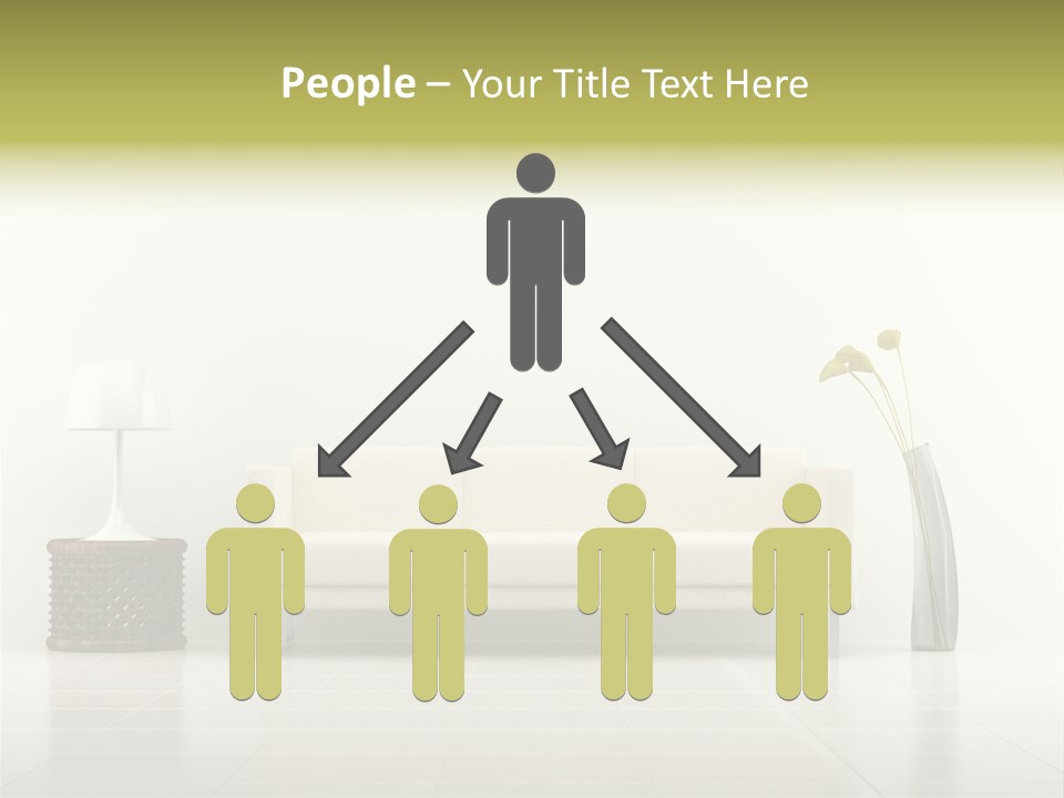 Sofa Interior Empty PowerPoint Template