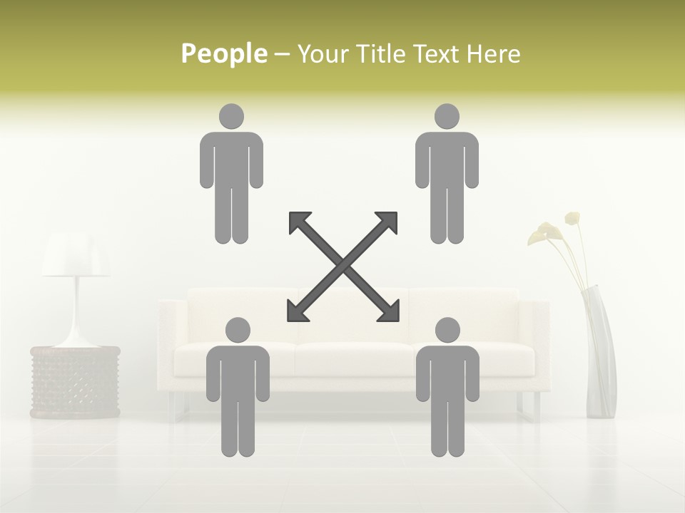 Sofa Interior Empty PowerPoint Template