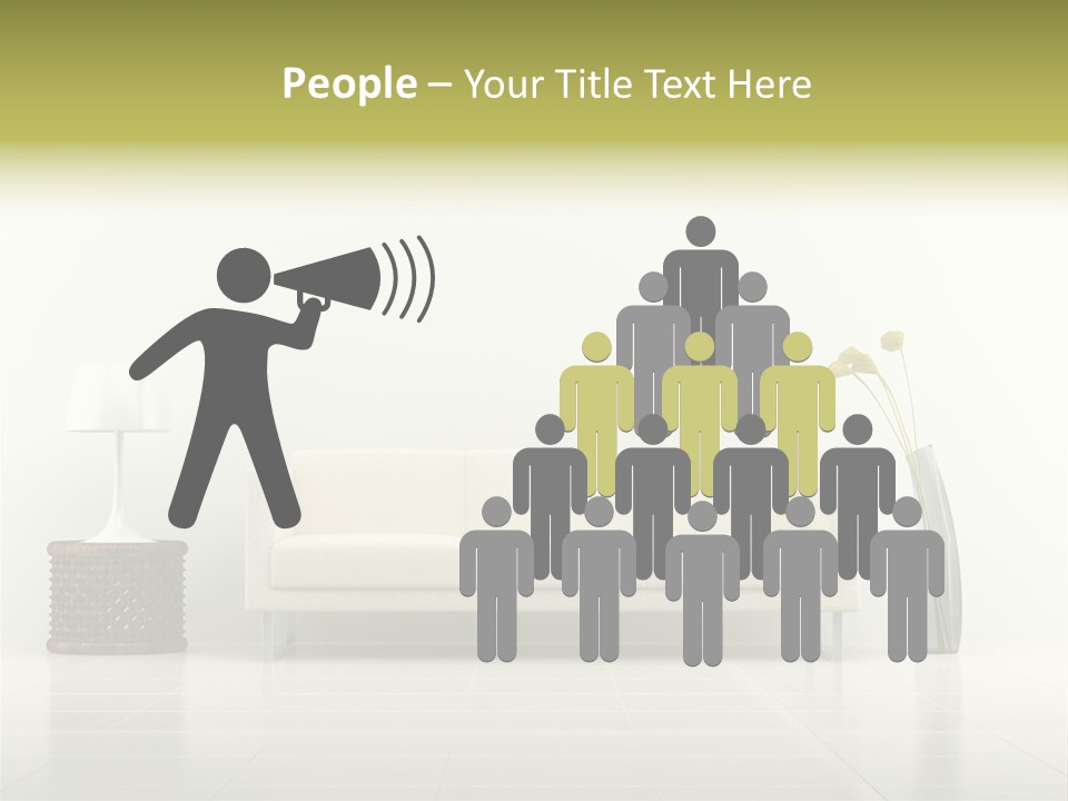 Sofa Interior Empty PowerPoint Template