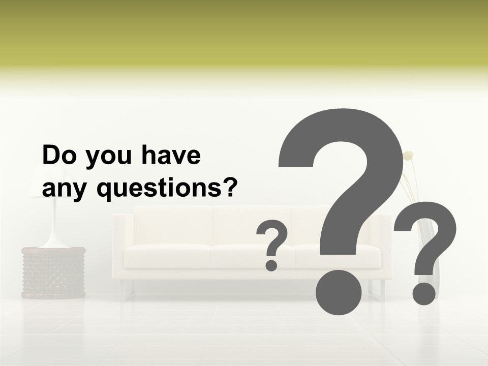 Sofa Interior Empty PowerPoint Template