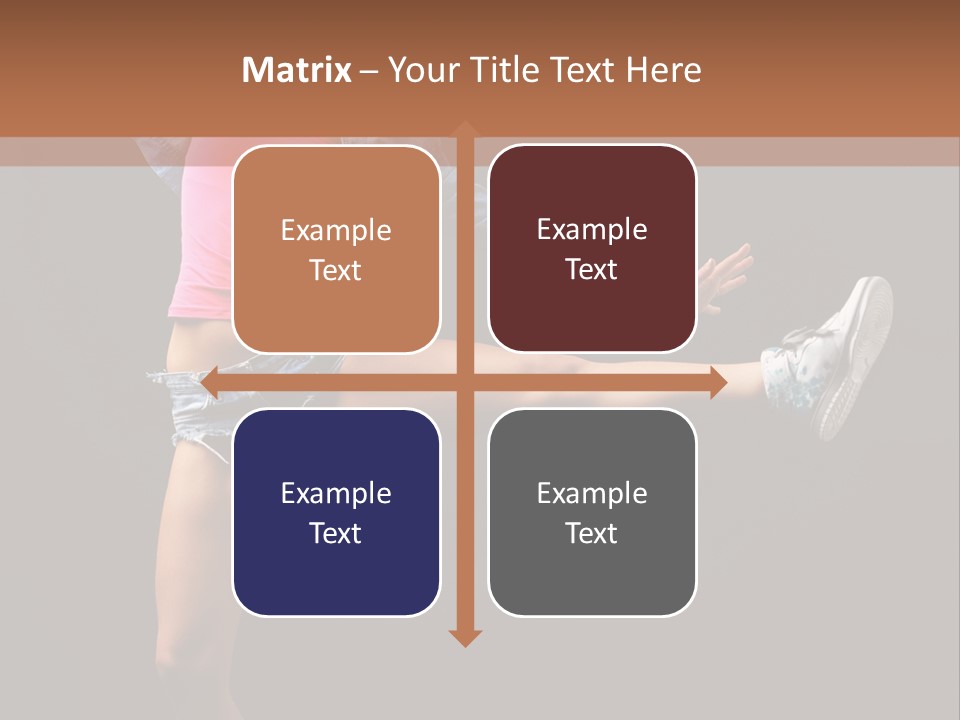 A Woman In A Pink Shirt Is Dancing PowerPoint Template