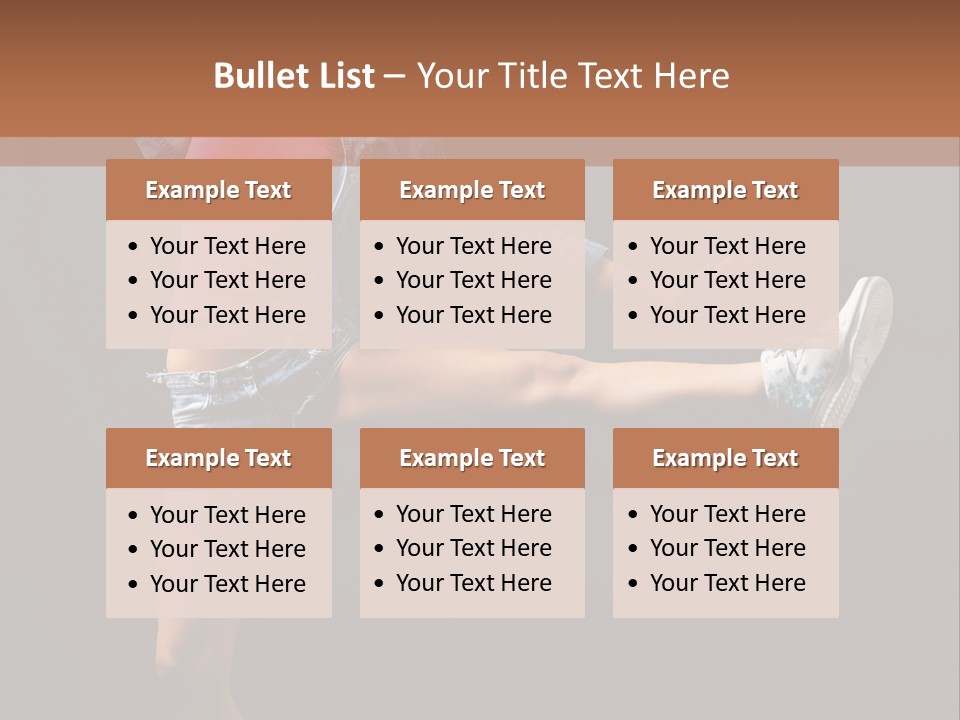 A Woman In A Pink Shirt Is Dancing PowerPoint Template