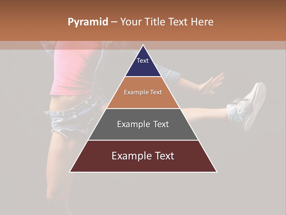 A Woman In A Pink Shirt Is Dancing PowerPoint Template