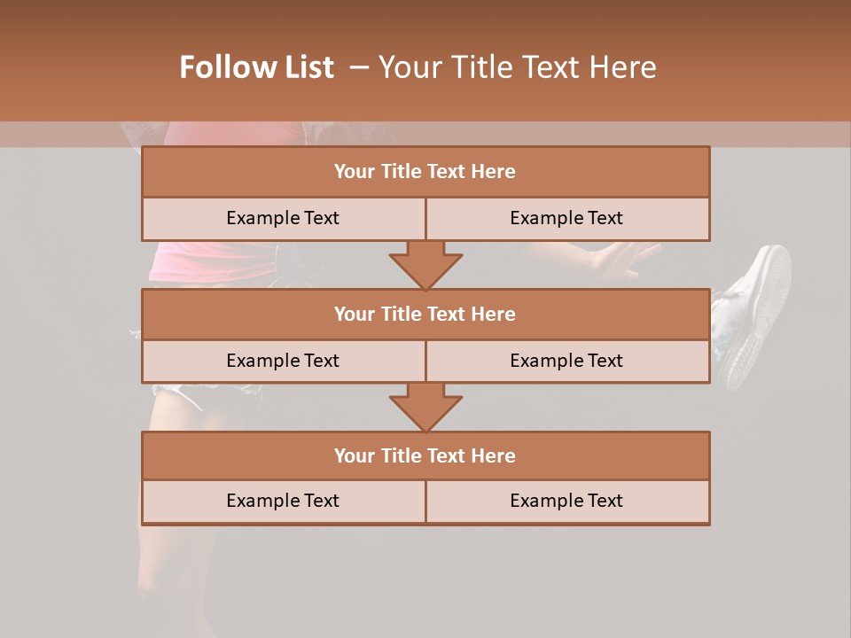 A Woman In A Pink Shirt Is Dancing PowerPoint Template