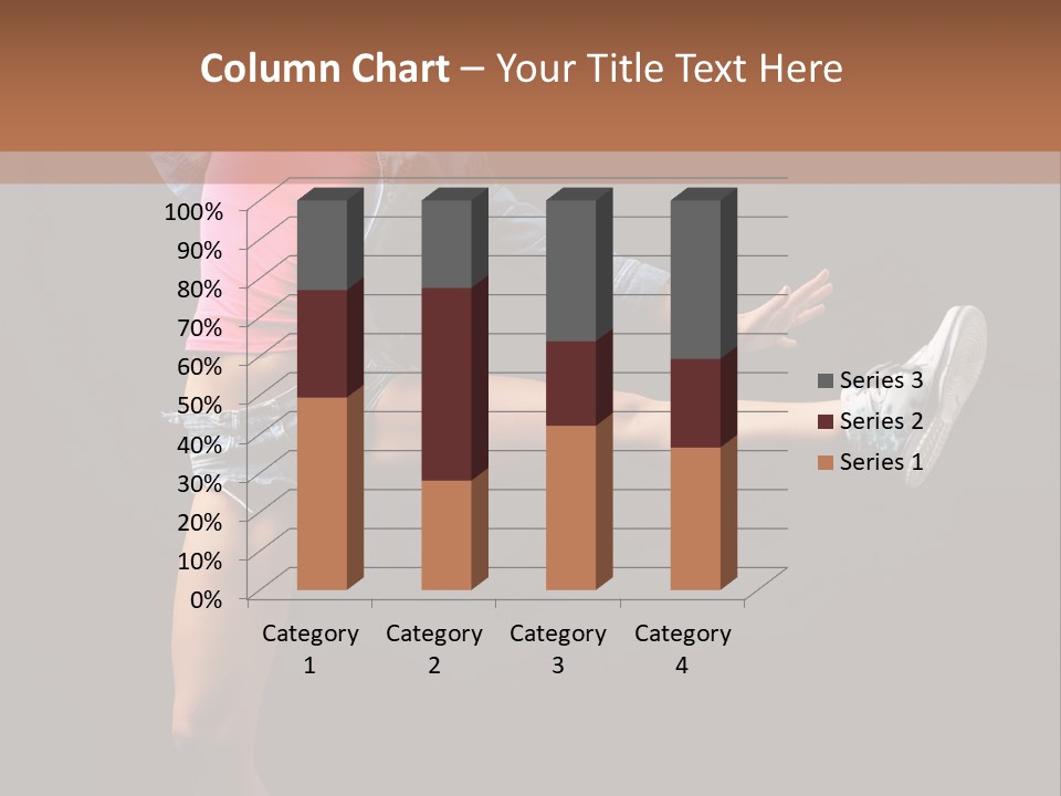 A Woman In A Pink Shirt Is Dancing PowerPoint Template