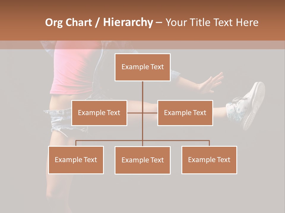 A Woman In A Pink Shirt Is Dancing PowerPoint Template