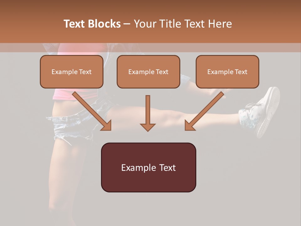 A Woman In A Pink Shirt Is Dancing PowerPoint Template