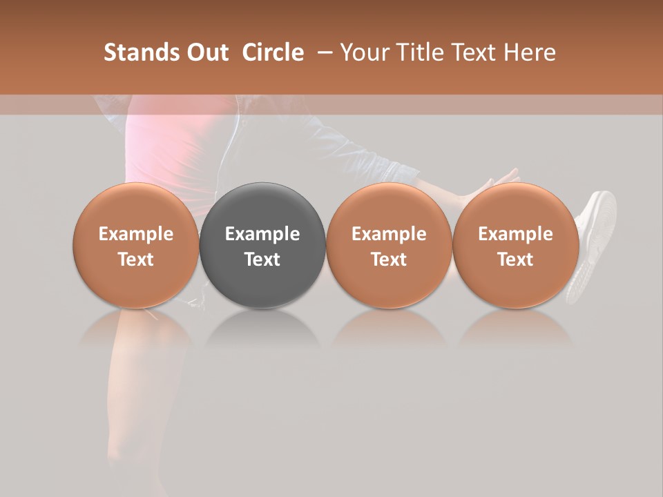 A Woman In A Pink Shirt Is Dancing PowerPoint Template