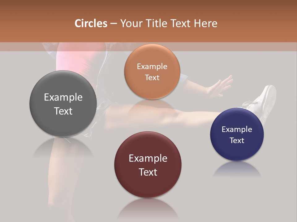 A Woman In A Pink Shirt Is Dancing PowerPoint Template