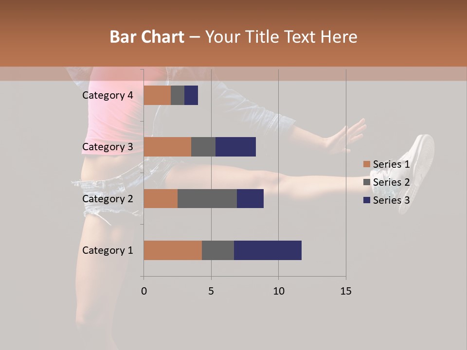 A Woman In A Pink Shirt Is Dancing PowerPoint Template