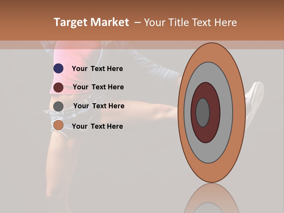 A Woman In A Pink Shirt Is Dancing PowerPoint Template