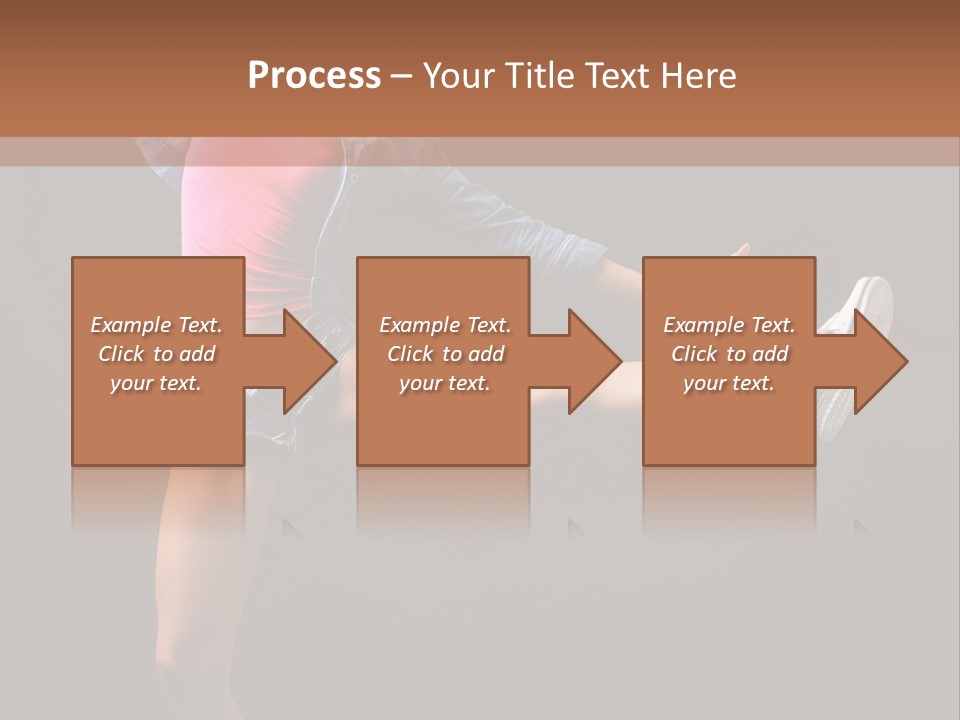 A Woman In A Pink Shirt Is Dancing PowerPoint Template