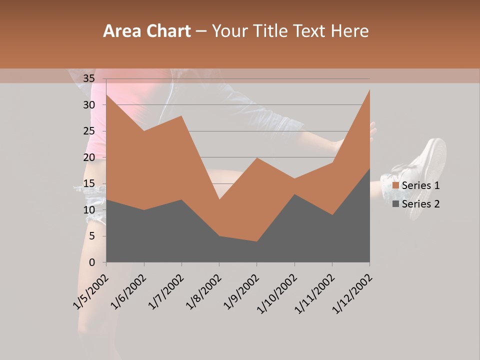 A Woman In A Pink Shirt Is Dancing PowerPoint Template