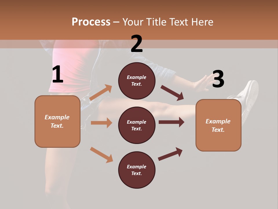 A Woman In A Pink Shirt Is Dancing PowerPoint Template