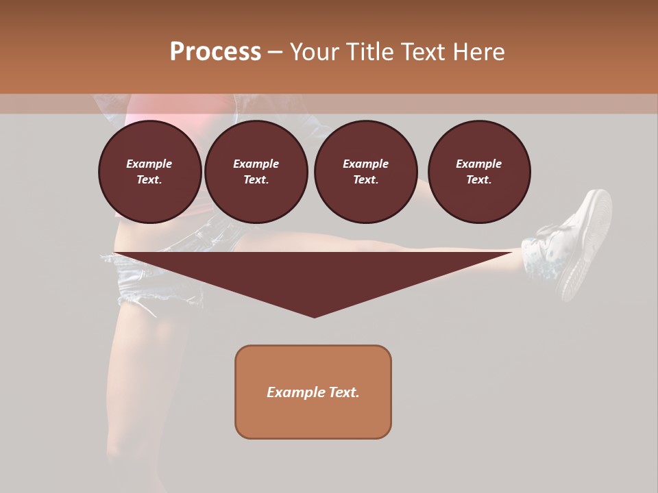 A Woman In A Pink Shirt Is Dancing PowerPoint Template