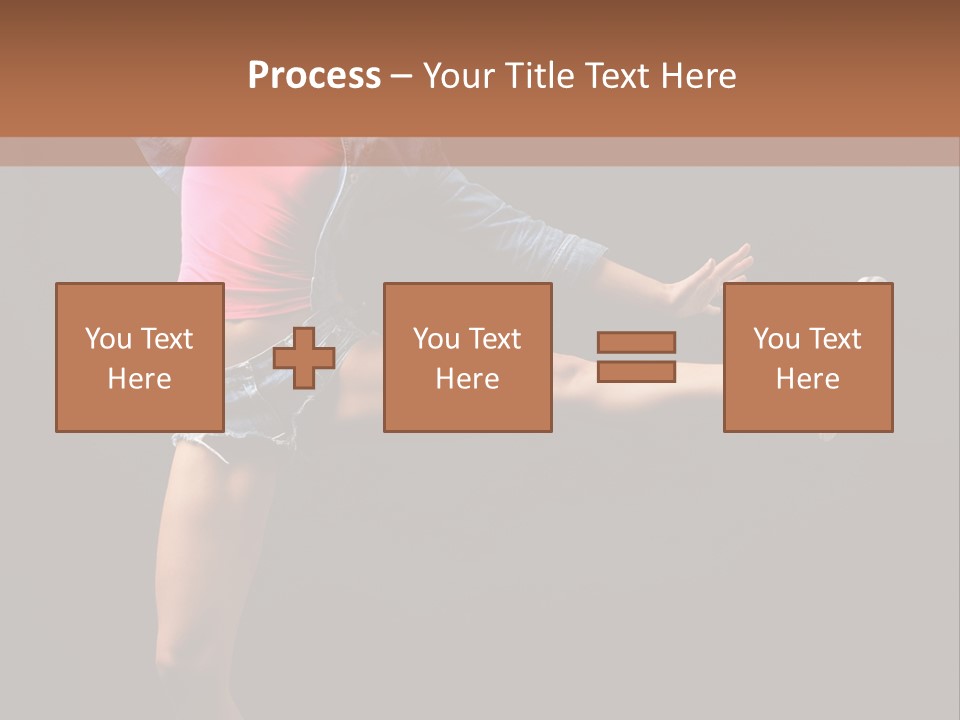 A Woman In A Pink Shirt Is Dancing PowerPoint Template