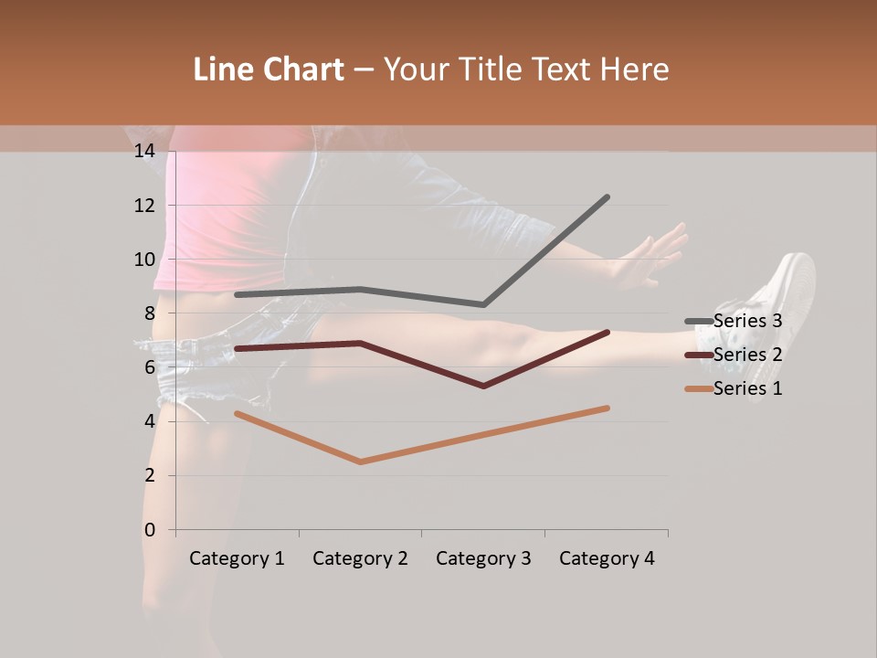 A Woman In A Pink Shirt Is Dancing PowerPoint Template