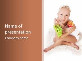 Girl Lips Female PowerPoint Template