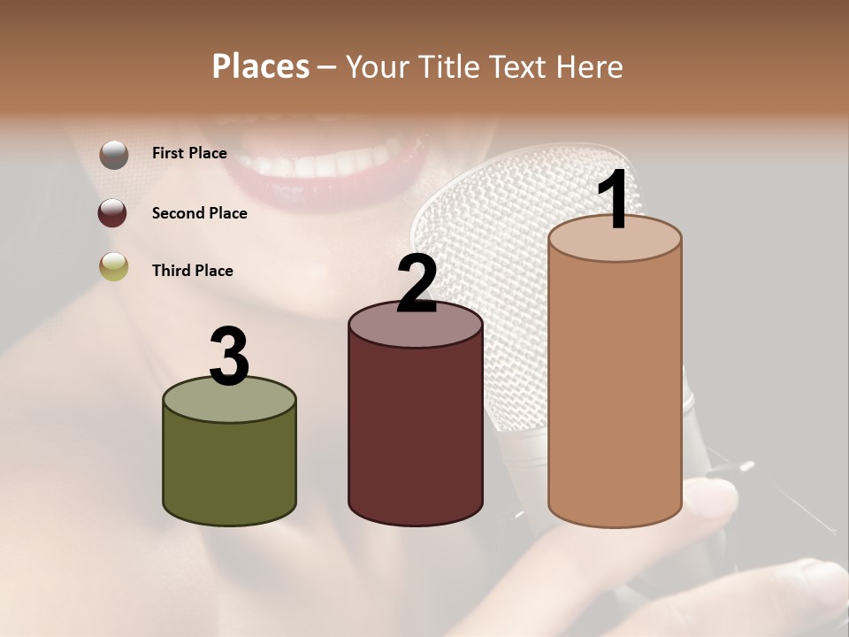 Sing Face Black PowerPoint Template