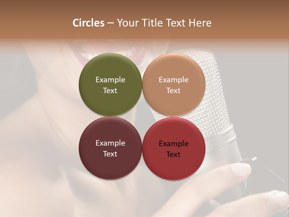 Sing Face Black PowerPoint Template