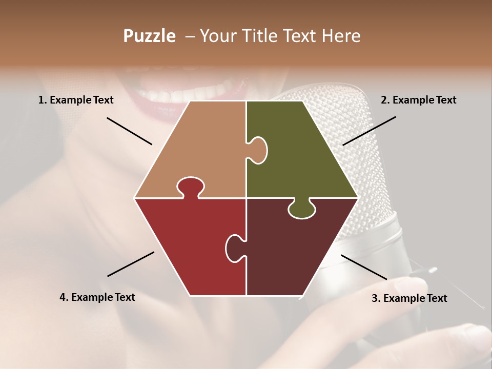 Sing Face Black PowerPoint Template