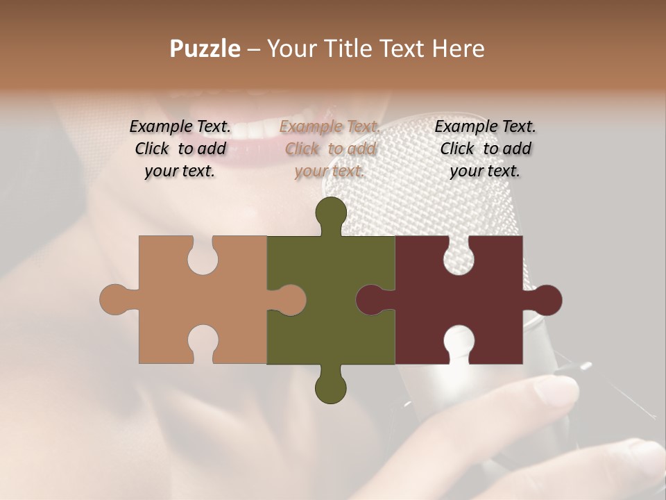 Sing Face Black PowerPoint Template