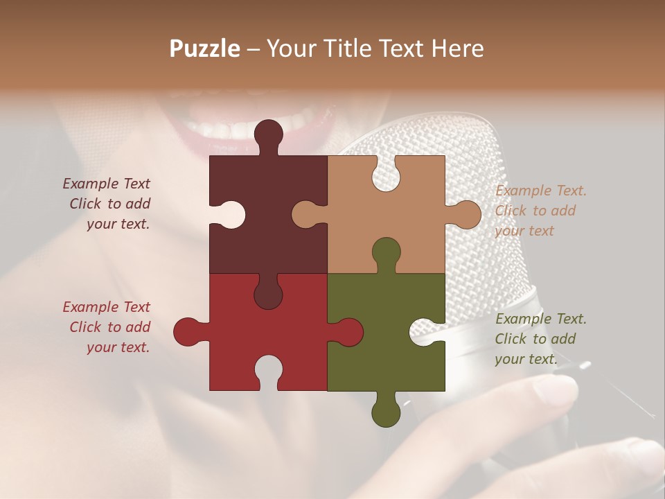 Sing Face Black PowerPoint Template