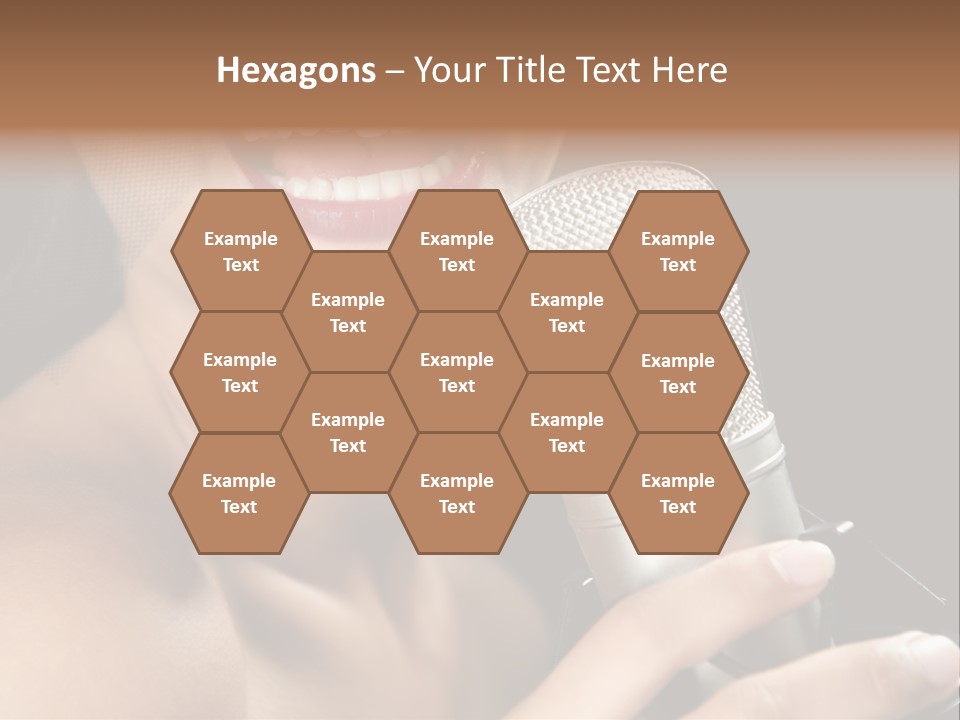 Sing Face Black PowerPoint Template