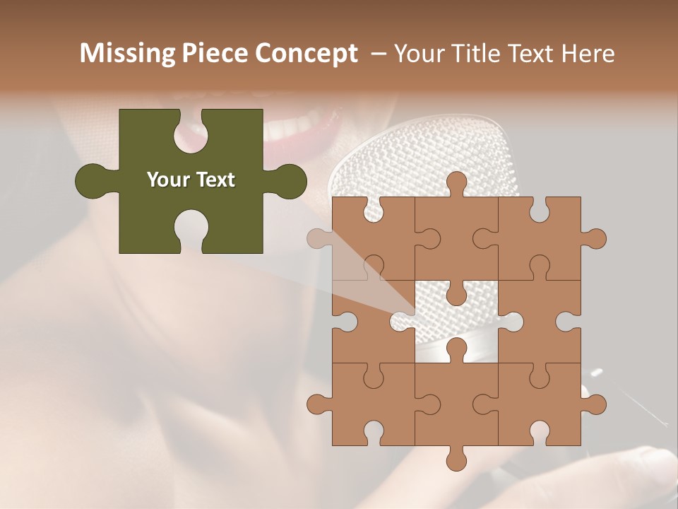 Sing Face Black PowerPoint Template