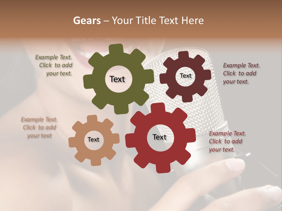 Sing Face Black PowerPoint Template