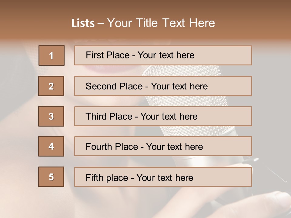 Sing Face Black PowerPoint Template
