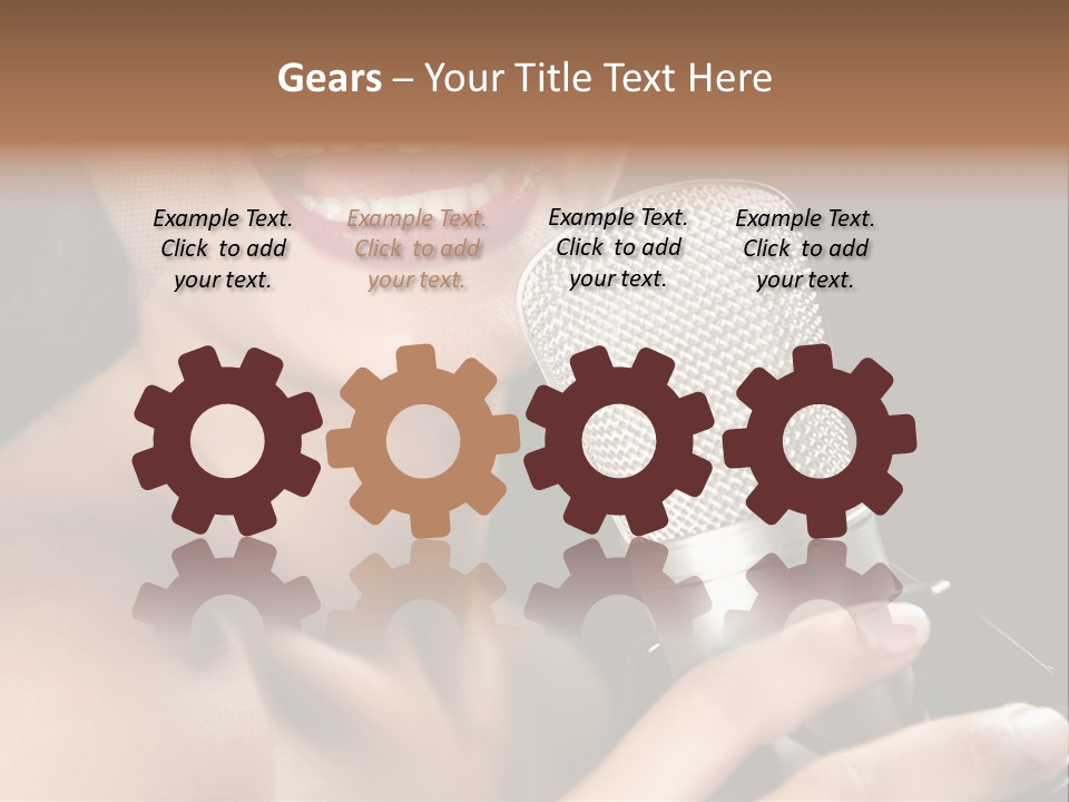 Sing Face Black PowerPoint Template