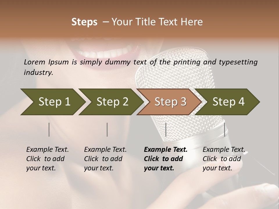 Sing Face Black PowerPoint Template