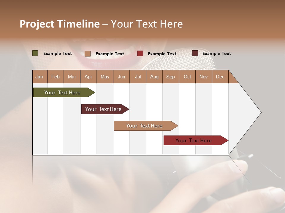 Sing Face Black PowerPoint Template