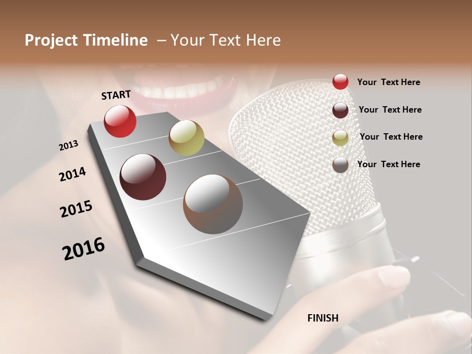 Sing Face Black PowerPoint Template