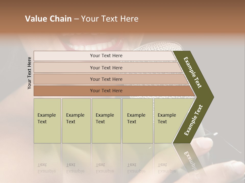 Sing Face Black PowerPoint Template