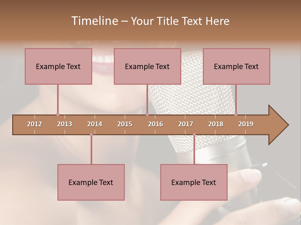 Sing Face Black PowerPoint Template